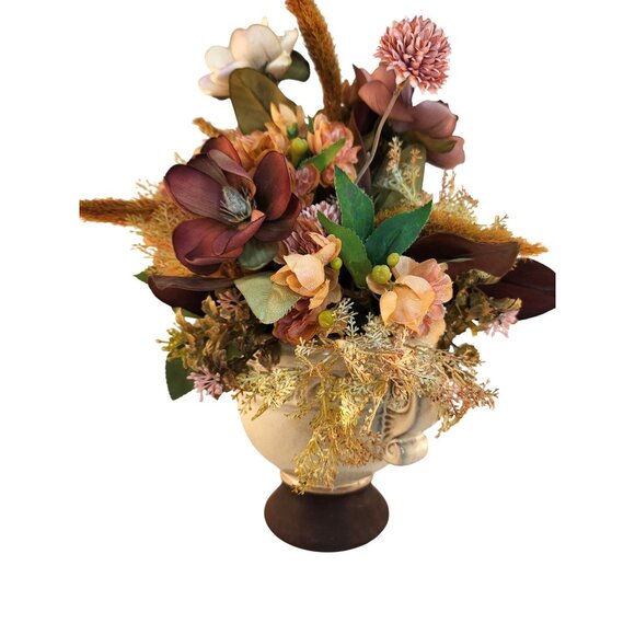Magnolia Fall Floral Arrangement In Ornate Ceramic Vase Made by Flower Barn - Picture 11 of 16